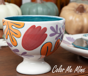 ElseGundo Floral Pedestal Bowl