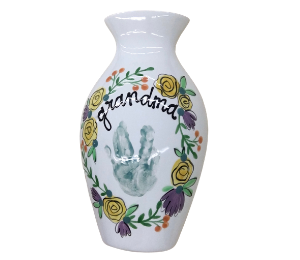 ElseGundo Floral Handprint Vase