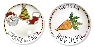ElseGundo Santa & Rudolph Plates