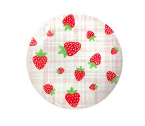 ElseGundo Strawberry Plaid Plate