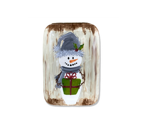 ElseGundo Rustic Snowman Platter