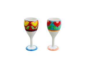 ElseGundo Floral Wine Glass Set