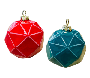 ElseGundo Jewel Toned Faceted Ornament