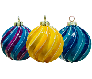 ElseGundo Jewel Toned Spiral Ornament